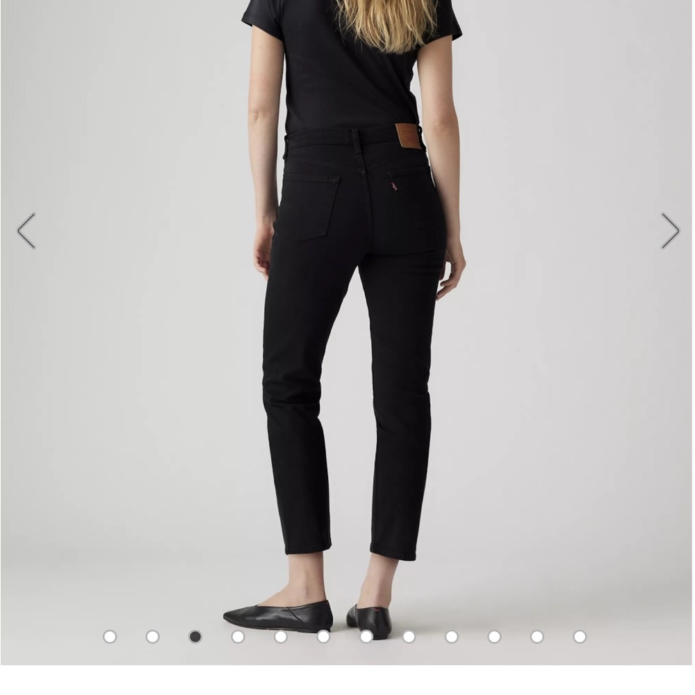 Levi's 501 Original Cropped Black Straight Jeans -NWT